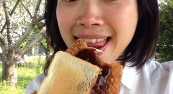 [チャンポンハウスたつや]がつくる、掌よりも大きなカツサンド-新富町/パン