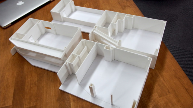 ビルの各階模型