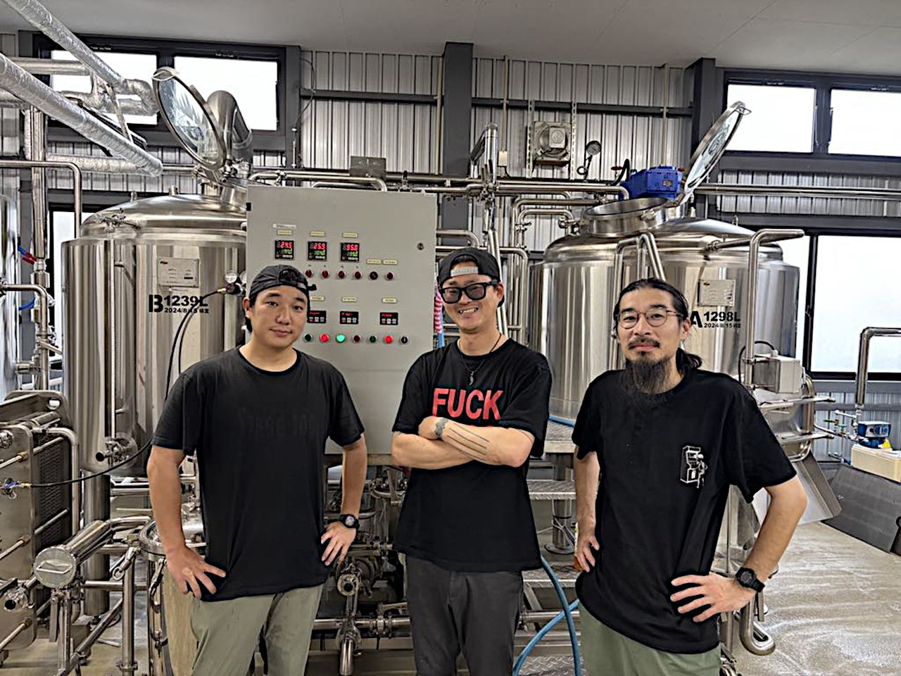 B.M.B BREWERYの製造メンバー3人