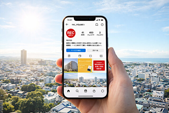 スマホに表示されるREC宮崎のサイト