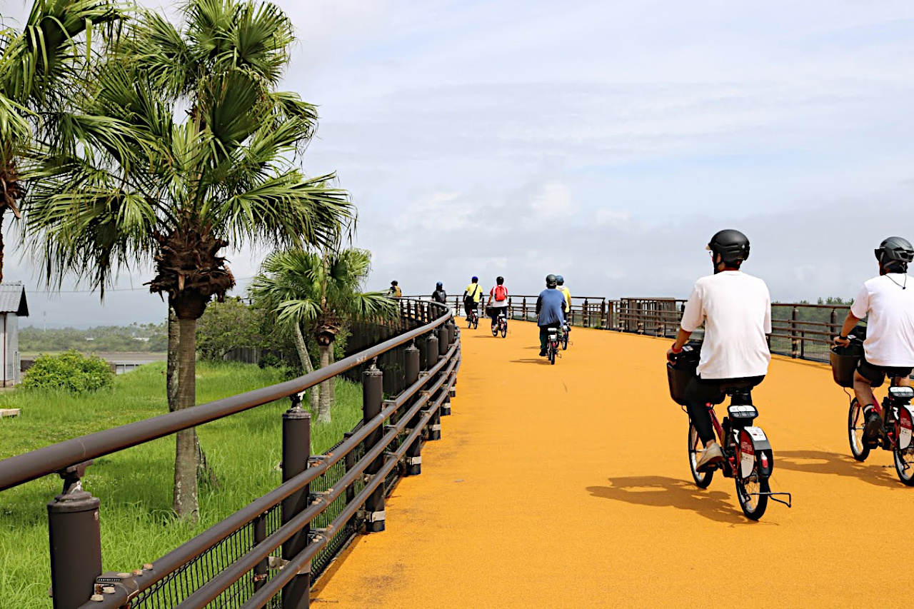 海沿いの道を進む