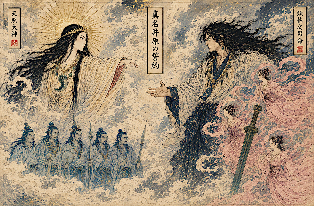 真名井原の誓約の図